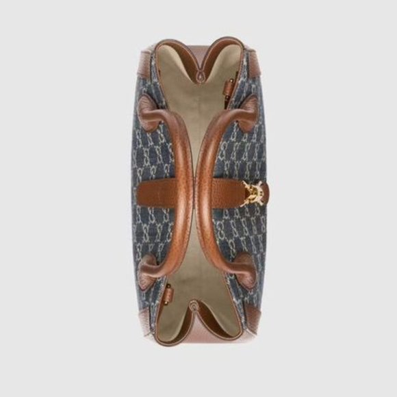 Gucci Jackie 1961 Medium Tote Bag in Denim NEW IN DUST BAG - Picture 4 of 7